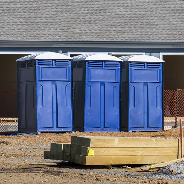 how often are the porta potties cleaned and serviced during a rental period in Halifax Virginia